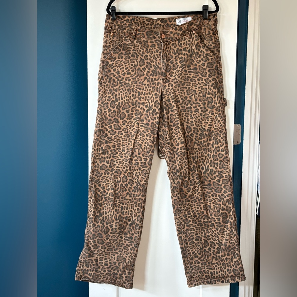 GAP Leopard 90s Baggy Carpenter Pants